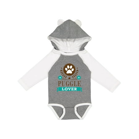 Inktastic Puggle Lover Gift Baby Boy or Baby Girl Long Sleeve Bodysuit