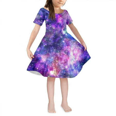 NETILGEN Starry Sky Print Design Casual Dresses Comfortable Trend Toddler Girls Princess Dress with Short Sleeve Fit 3-4 Years Old
NETILGEN Starry Sky Print Design Casual Dresses Comfortable Trend Toddler Girls Princess Dress with Short Sleeve Fit 3-4 Years Old