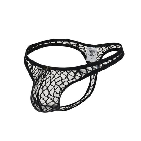 VOSS Lace Men s Transparent T-back Low-Waisted Underwear Men Underpants