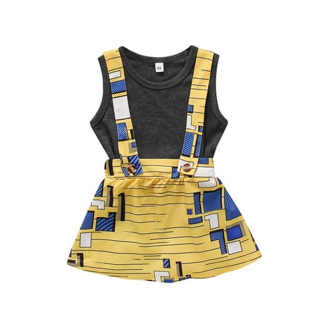 YWDJ 9Months-4Years Clothing Infant Toddler Girls Cotton Sleeveless Vest Dress Strap Skirt Suit Gray 100
YWDJ 9Months-4Years Clothing Infant Toddler Girls Cotton Sleeveless Vest Dress Strap Skirt Suit Gray 100