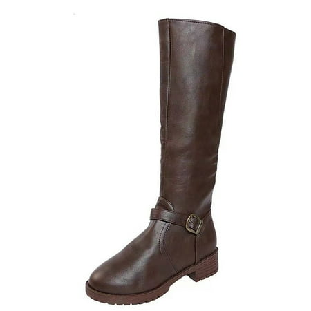 jsaierl Women s Winter Leather Belt Buckle High Tube Flat Head Solid Color Back Zipper Warm Boots Shoes
jsaierl Women s Winter Leather Belt Buckle High Tube Flat Head Solid Color Back Zipper Warm Boots Shoes