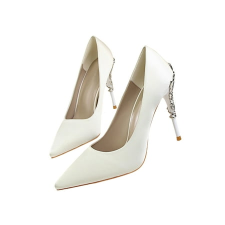 SIMANLAN Womens Dress Shoes Pointed Toe Pumps Slip On Stiletto Heels Women Lightweight Ladies High Heel White 5
SIMANLAN Womens Dress Shoes Pointed Toe Pumps Slip On Stiletto Heels Women Lightweight Ladies High Heel White 5