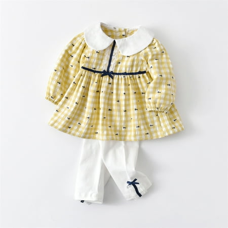 2 Pcs Infant Toddler Baby Girl Clothes Ruffle Top Long Pants Outfits Set 6M-4T(Kids Girls/Little Girls) Yellow 12-18 Months
2 Pcs Infant Toddler Baby Girl Clothes Ruffle Top Long Pants Outfits Set 6M-4T(Kids Girls/Little Girls) Yellow 12-18 Months