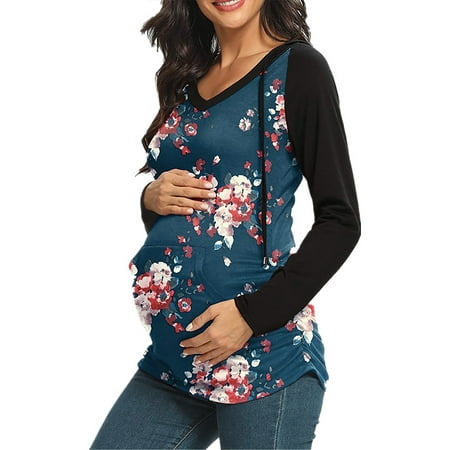 Qinavy Women s Maternity Floral Printed Drawstring Hooded Long Sleeve Hip Length Tops
Qinavy Women s Maternity Floral Printed Drawstring Hooded Long Sleeve Hip Length Tops