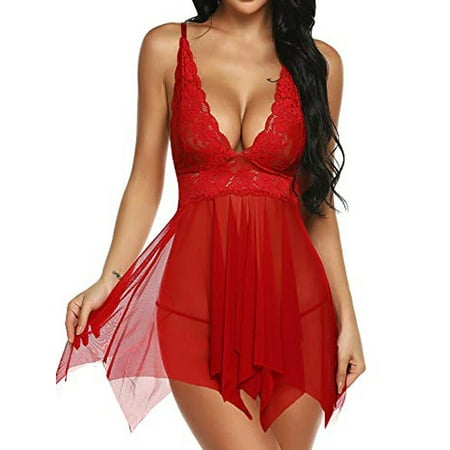 Hermissia Womens Sexy Lingerie Lace V Neck Babydoll Nightdress Mesh Chemise Sleepwear
Hermissia Womens Sexy Lingerie Lace V Neck Babydoll Nightdress Mesh Chemise Sleepwear
