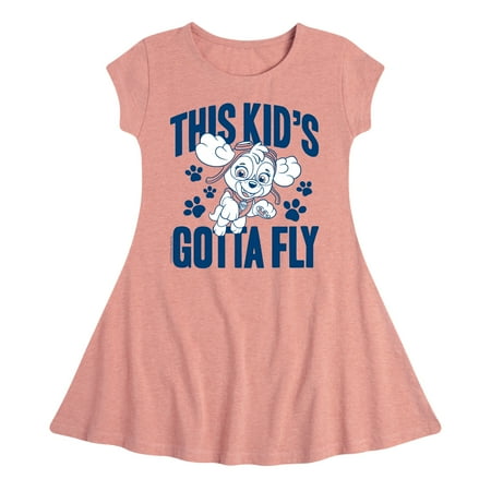 Paw Patrol - This Kid s Gotta Fly - Toddler And Youth Girls Fit And Flare Dress