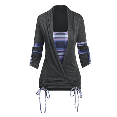 SBYOJLPB Waist Cinchers Fashion Women s Casual Long Sleeve Ladies Patchwork Plaid Print Cinched T-shirt Tops Black 12(XXL)
SBYOJLPB Waist Cinchers Fashion Women s Casual Long Sleeve Ladies Patchwork Plaid Print Cinched T-shirt Tops Black 12(XXL)