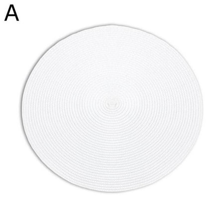 38Cm Round Large Woven Kitchen Placemat Coaster Insulation Pad Q4N9