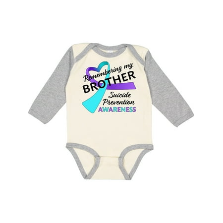 Inktastic Remembering My Brother- Suicide Prevention Awareness Boys or Girls Long Sleeve Baby Bodysuit
Inktastic Remembering My Brother- Suicide Prevention Awareness Boys or Girls Long Sleeve Baby Bodysuit