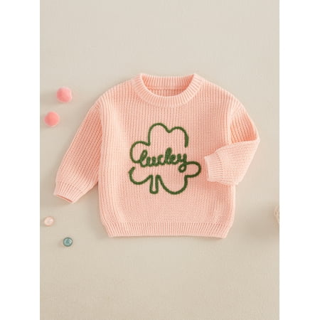 Mama s sunshine Baby Knit Sweaters Long Sleeve Round Neck Shamrock Embroidery Pullover Toddler Fall Tops
Mama s sunshine Baby Knit Sweaters Long Sleeve Round Neck Shamrock Embroidery Pullover Toddler Fall Tops