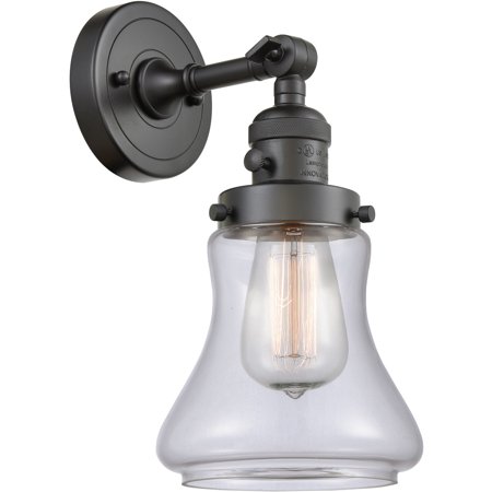 Wall Sconces 1 Light Fixtures With Oil Rubbed Bronze Finish Cast Brass/Glass Material Medium 7" 60 Watts