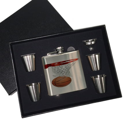 KuzmarK 6 oz. Stainless Steel Flask Set in Black Presentation Box - Basketball Hoop Basketball
KuzmarK 6 oz. Stainless Steel Flask Set in Black Presentation Box - Basketball Hoop Basketball