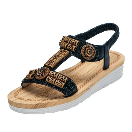 Cathalem Summer Vintage Rhinestone Sandals With Thick Soles For Women Wearing Casual Beach Muffin Sandals Black 38
Cathalem Summer Vintage Rhinestone Sandals With Thick Soles For Women Wearing Casual Beach Muffin Sandals Black 38