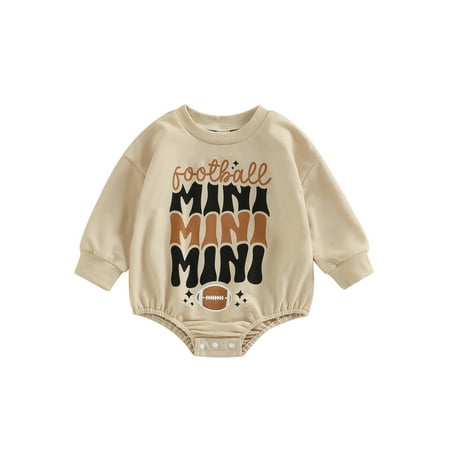 Seyurigaoka Toddler Baby Boy Girls Romper Tops Cartoon Rugby Letter Printed Long Sleeve O-neck Sweatshirts Button Jumpsuits Clothes
Seyurigaoka Toddler Baby Boy Girls Romper Tops Cartoon Rugby Letter Printed Long Sleeve O-neck Sweatshirts Button Jumpsuits Clothes