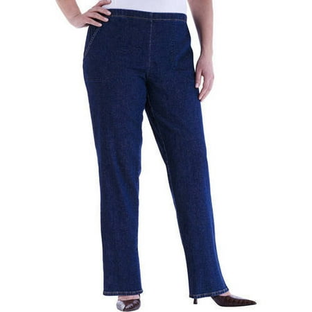 plus pull pants pocket walmart petite jeans stretch denim clothing