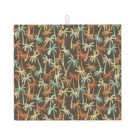 Dish Drying Mats for Kitchen Counter - Coconutpalm tree pattern 16x18In Anti-Slip Absorbent Microfiber Drying Mat for Kitchen Counter Mat Dish Rack Mat with Hanging Loop
Dish Drying Mats for Kitchen Counter - Coconutpalm tree pattern 16x18In Anti-Slip Absorbent Microfiber Drying Mat for Kitchen Counter Mat Dish Rack Mat with Hanging Loop