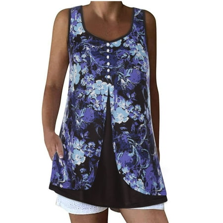 Corset Tops For Women Women s Casual Sexy Fashion Summer Round Neck Printed Fake Two Piece Sleeveless Vest Button T-Shirt Top Womens Babydoll Tops
Corset Tops For Women Women s Casual Sexy Fashion Summer Round Neck Printed Fake Two Piece Sleeveless Vest Button T-Shirt Top Womens Babydoll Tops