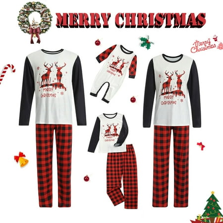 Christmas Family Matching Pajamas Sets Plaid Deer Print Sleepwear Holiday Xmas Loungewear Jammies Pjs For Adult Kids Baby
Christmas Family Matching Pajamas Sets Plaid Deer Print Sleepwear Holiday Xmas Loungewear Jammies Pjs For Adult Kids Baby