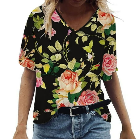 kakina CMSX Plus Size Short Sleeves top Clearance Women Summer Fold Printed Regular Women Short Sleeves V Neck Button Top
kakina CMSX Plus Size Short Sleeves top Clearance Women Summer Fold Printed Regular Women Short Sleeves V Neck Button Top