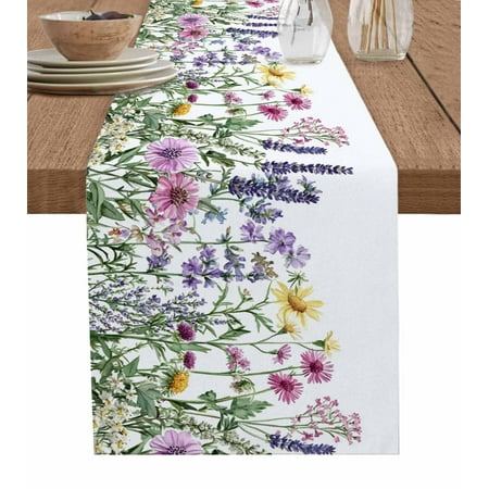 Table Runner Dresser Scarves 108 Inch Long Watercolor Blossom Flower Garden Art Linen Dining Table Runners Spring Floral Leaves Tabletop Scarf for Wedding Holiday Party Kitchen 
Table Runner Dresser Scarves 108 Inch Long Watercolor Blossom Flower Garden Art Linen Dining Table Runners Spring Floral Leaves Tabletop Scarf for Wedding Holiday Party Kitchen