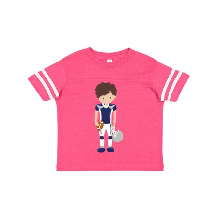 Inktastic Cute Boy Brown Hair Rugby American Football Gift Toddler Boy Girl T-Shirt