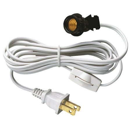 Westinghouse 6 Cord Set with Snap-In Pigtail Candelabra Base Socket and Cord Switch White / Each 
Westinghouse 6 Cord Set with Snap-In Pigtail Candelabra Base Socket and Cord Switch White / Each