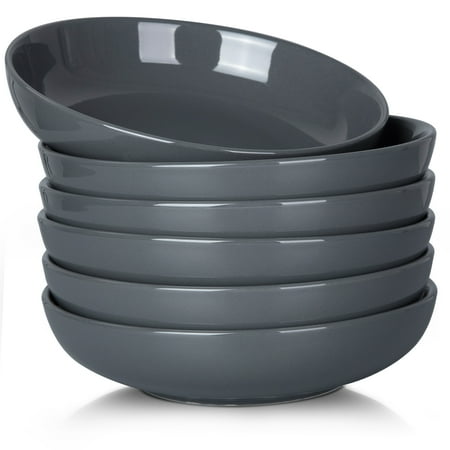 Porcelain Pasta Bowls Set 6 Pack Premium Dark Gray Ceramic Large Capacity Plates for Salad and Soup Serving Bowl Microwave & Dishwasher Safe 22 Ounce
Porcelain Pasta Bowls Set 6 Pack Premium Dark Gray Ceramic Large Capacity Plates for Salad and Soup Serving Bowl Microwave & Dishwasher Safe 22 Ounce
