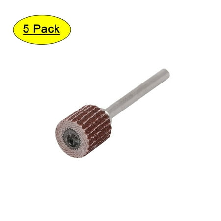 5pcs 10mm Dia 400 Grit Sandpaper Flap Sanding Wheel Grinding Head w Mandrel