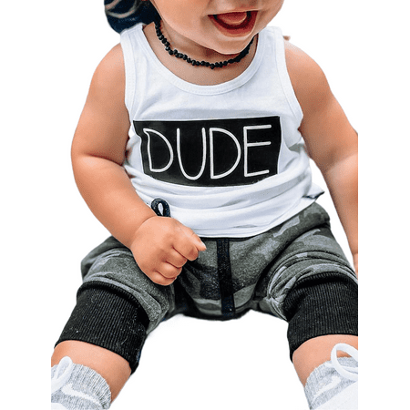 Peyakidsaa 0-3Y Toddler Baby Boys Summer Outfit Sets Sleeveless Vest Tank Top + Camouflage Pants Clothes Set
Peyakidsaa 0-3Y Toddler Baby Boys Summer Outfit Sets Sleeveless Vest Tank Top + Camouflage Pants Clothes Set