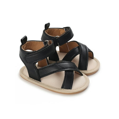 Crocowalk Baby Girls Crib Shoes Strappy Sandals First Walkers Flat Sandal Newborn Summer Shoe Walking Comfort Magic Tape Flats Black 6-12 months
Crocowalk Baby Girls Crib Shoes Strappy Sandals First Walkers Flat Sandal Newborn Summer Shoe Walking Comfort Magic Tape Flats Black 6-12 months