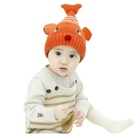 Relanfenk Baby Hats Girl Boy Winter Warm Cartoon Earflap Knit Crochet Beanie Hat