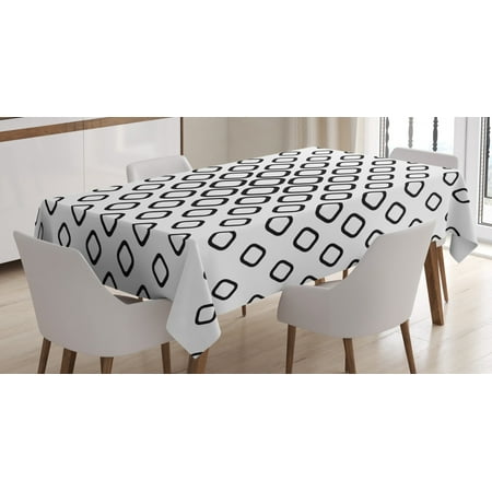 Abstract Decor Tablecloth Trippy Fractal Geometric Rounded Square Shapes Minimalist Artisan Pattern Rectangular Table Cover for Dining Room Kitchen 52 X 70 Inches Black White by Ambesonne
Abstract Decor Tablecloth Trippy Fractal Geometric Rounded Square Shapes Minimalist Artisan Pattern Rectangular Table Cover for Dining Room Kitchen 52 X 70 Inches Black White by Ambesonne