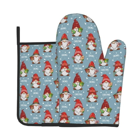Gaeub Snowflake Christmas gnome Print Oven Mitts and Pot Holders Sets of 2 Heat Resistant Pad Cooking Gloves for Baking BBQ Home Decor
Gaeub Snowflake Christmas gnome Print Oven Mitts and Pot Holders Sets of 2 Heat Resistant Pad Cooking Gloves for Baking BBQ Home Decor
