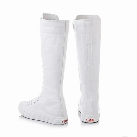 High Tube Women Fashion Canvas Dance Boots Knee High Dance Shoes Side Zipper Lace Up Women Shoes Boots 35 White Standard
High Tube Women Fashion Canvas Dance Boots Knee High Dance Shoes Side Zipper Lace Up Women Shoes Boots 35 White Standard