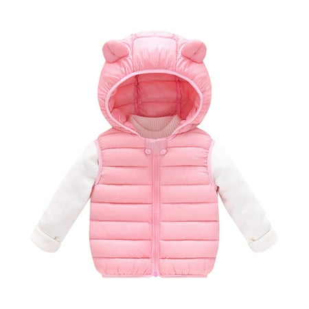 BIZIZA Coat for Infant Long Sleeve Tops Color Block Zip Up Hooded Padded Thicken 6M-3Y Chlid Baby Pink 130
BIZIZA Coat for Infant Long Sleeve Tops Color Block Zip Up Hooded Padded Thicken 6M-3Y Chlid Baby Pink 130