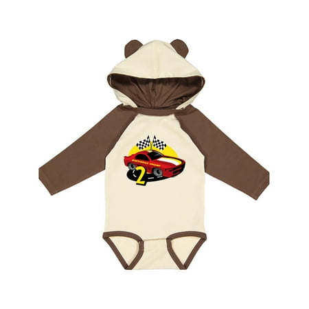 Inktastic Race Car 2nd Birthday Gift Baby Boy Long Sleeve Bodysuit