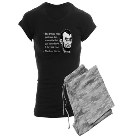 CafePress - Abraham Lincoln Internet Quo - Women s Dark Pajamas