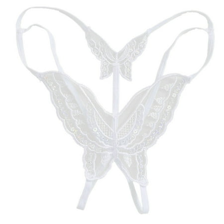 Puloru Ladies thong summer butterfly lace panties low waist elastic
Puloru Ladies thong summer butterfly lace panties low waist elastic