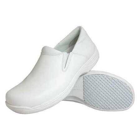 GENUINE GRIP 475-11W Work Shoes, Womens, 11W, Wht, Slip On, PR