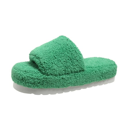 KIJBLAE Women s Fuzzy Cross Band Slippers Winter Warm Soft Plush House Slides Indoor Outdoor Flat Shoes Green 35
KIJBLAE Women s Fuzzy Cross Band Slippers Winter Warm Soft Plush House Slides Indoor Outdoor Flat Shoes Green 35