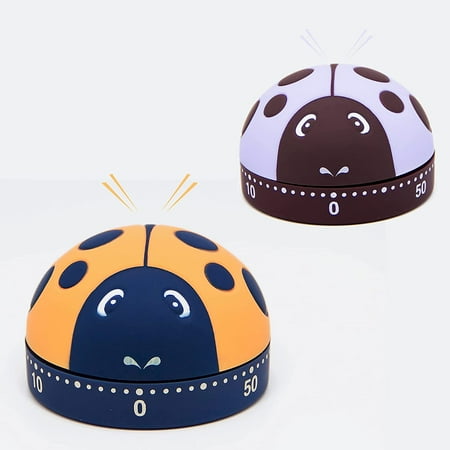 2pcs cute kitchen timer 100% children s mechanical timer 60-minute animal timer