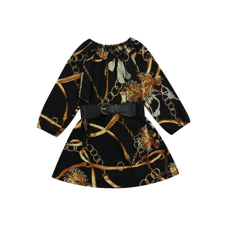 Canrulo Toddler Baby Girls Dress Leopard Print Tunic Long Sleeve A-line Dress with Belt Spring Fall Clothes Black 4-5 Years
Canrulo Toddler Baby Girls Dress Leopard Print Tunic Long Sleeve A-line Dress with Belt Spring Fall Clothes Black 4-5 Years