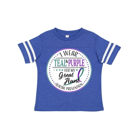 Inktastic Suicide Prevention- I Wear Teal and Purple for My Great Aunt Gift Toddler Boy or Toddler Girl T-Shirt
Inktastic Suicide Prevention- I Wear Teal and Purple for My Great Aunt Gift Toddler Boy or Toddler Girl T-Shirt