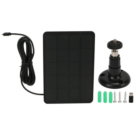 Solar Charging Panel Monocrystalline Silicon 4W 5V with Charging Cable for Outdoor Surveillance Camera Black
Solar Charging Panel Monocrystalline Silicon 4W 5V with Charging Cable for Outdoor Surveillance Camera Black