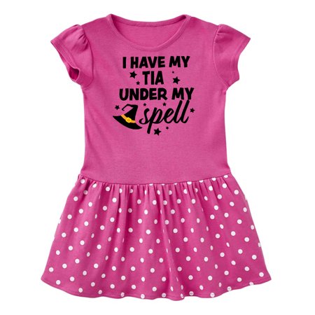 Inktastic I Have My Tia Under My Spell with Cute Witch Hat Gift Baby Girl Dress
