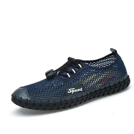 Toyella Mesh Summer Breathable Loafers Male Summer Middle-aged Men s Shoes Sandals Mesh Men s Mesh Hollow Out Shoes Blue 39
Toyella Mesh Summer Breathable Loafers Male Summer Middle-aged Men s Shoes Sandals Mesh Men s Mesh Hollow Out Shoes Blue 39