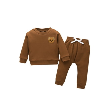 Nokpsedcb Toddler Boy Clothes 2T 3T 4T 5T Fall Outfits Baby Pullover Pants Sets Kids Winter 2Pcs Sweatsuit Brown 12-18 Months
Nokpsedcb Toddler Boy Clothes 2T 3T 4T 5T Fall Outfits Baby Pullover Pants Sets Kids Winter 2Pcs Sweatsuit Brown 12-18 Months
