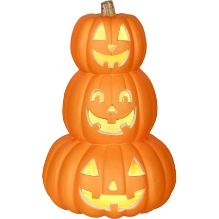 14 trio blow mold pumpkin stack halloween decoration by gemmy industries