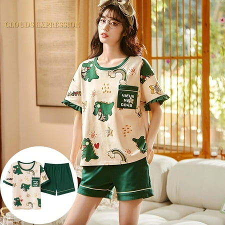 QWZNDZGR Summer new Women Pyjamas Cartoon Pajamas Sets Sleepwear Casual Nightwear Pijama Mujer Shorts short sleeve M-2XL home clothes set 
QWZNDZGR Summer new Women Pyjamas Cartoon Pajamas Sets Sleepwear Casual Nightwear Pijama Mujer Shorts short sleeve M-2XL home clothes set