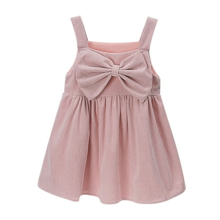 

Dress Collar Girls Children Kids Toddler Baby Girls Sleeveless Bowknot Corduroy Princess Dress Suspender Skirt Outfits Clothes Just Couture Little Girls Dress